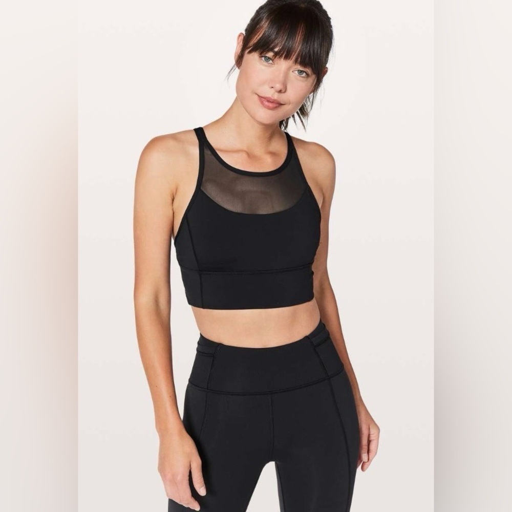 Lululemon Athletica Black Mesh Sports Bra